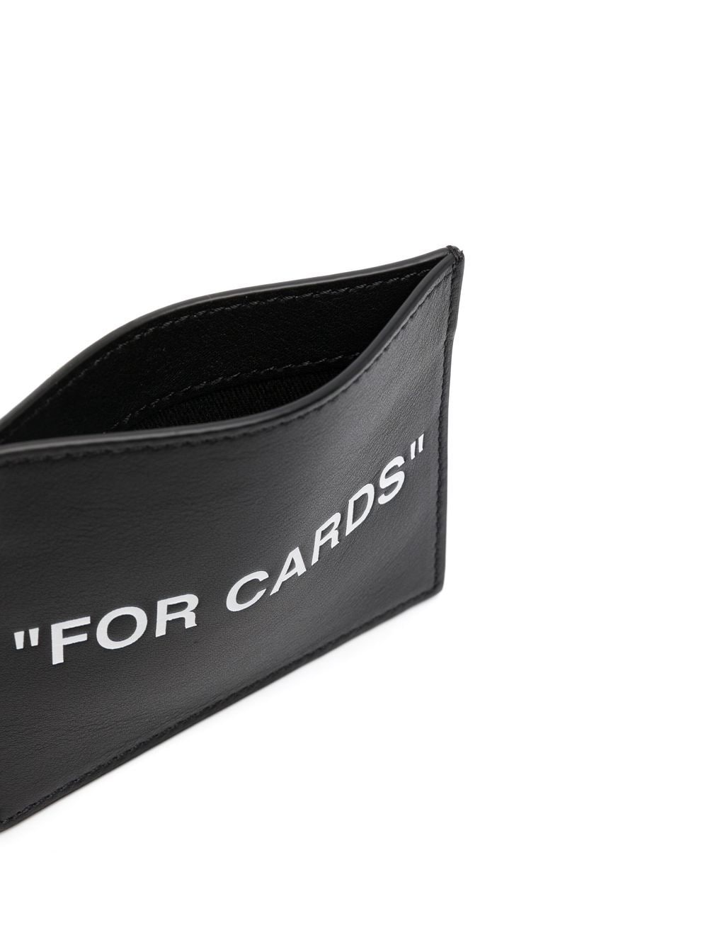 OFF WHITE Quote Card Case Black/White - MAISONDEFASHION.COM