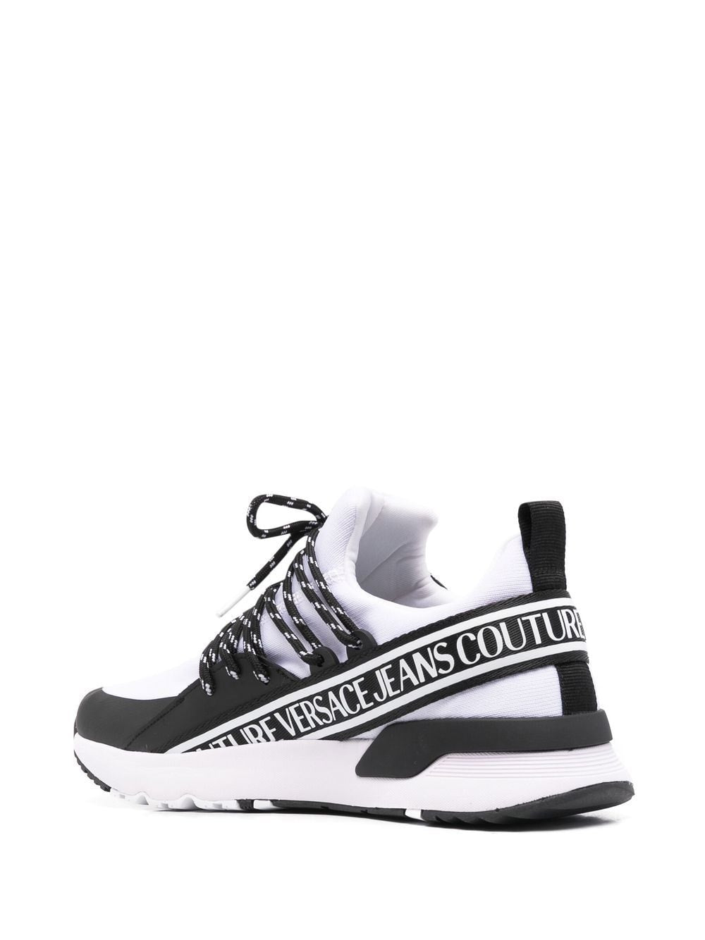 VERSACE JEANS COUTURE Logo Tape Sneakers White - MAISONDEFASHION.COM