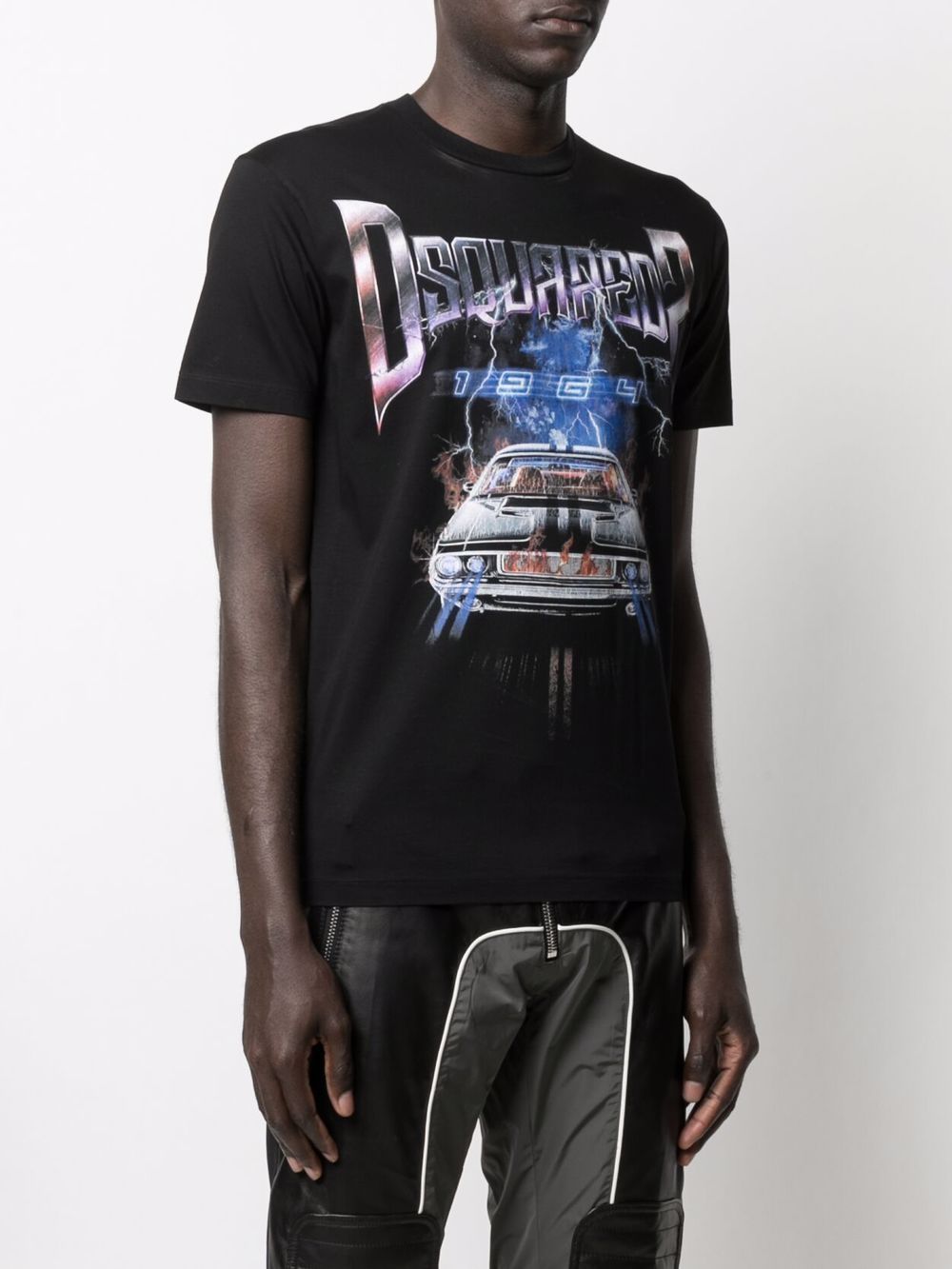 DSQUARED2 Logo-print T-shirt Black - MAISONDEFASHION.COM