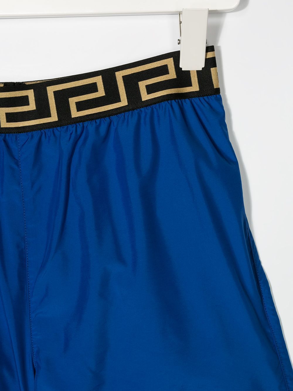 VERSACE KIDS Waistband Swimshorts Blue - Maison De Fashion 