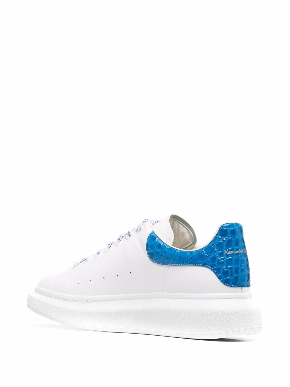ALEXANDER MCQUEEN Oversized low-top sneakers White/Blue - MAISONDEFASHION.COM