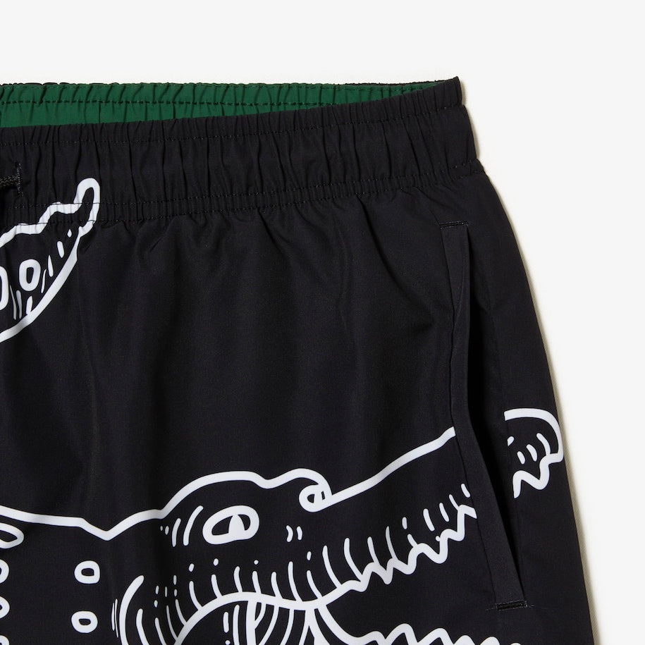 LACOSTE Swimwear Black/Green - MAISONDEFASHION.COM