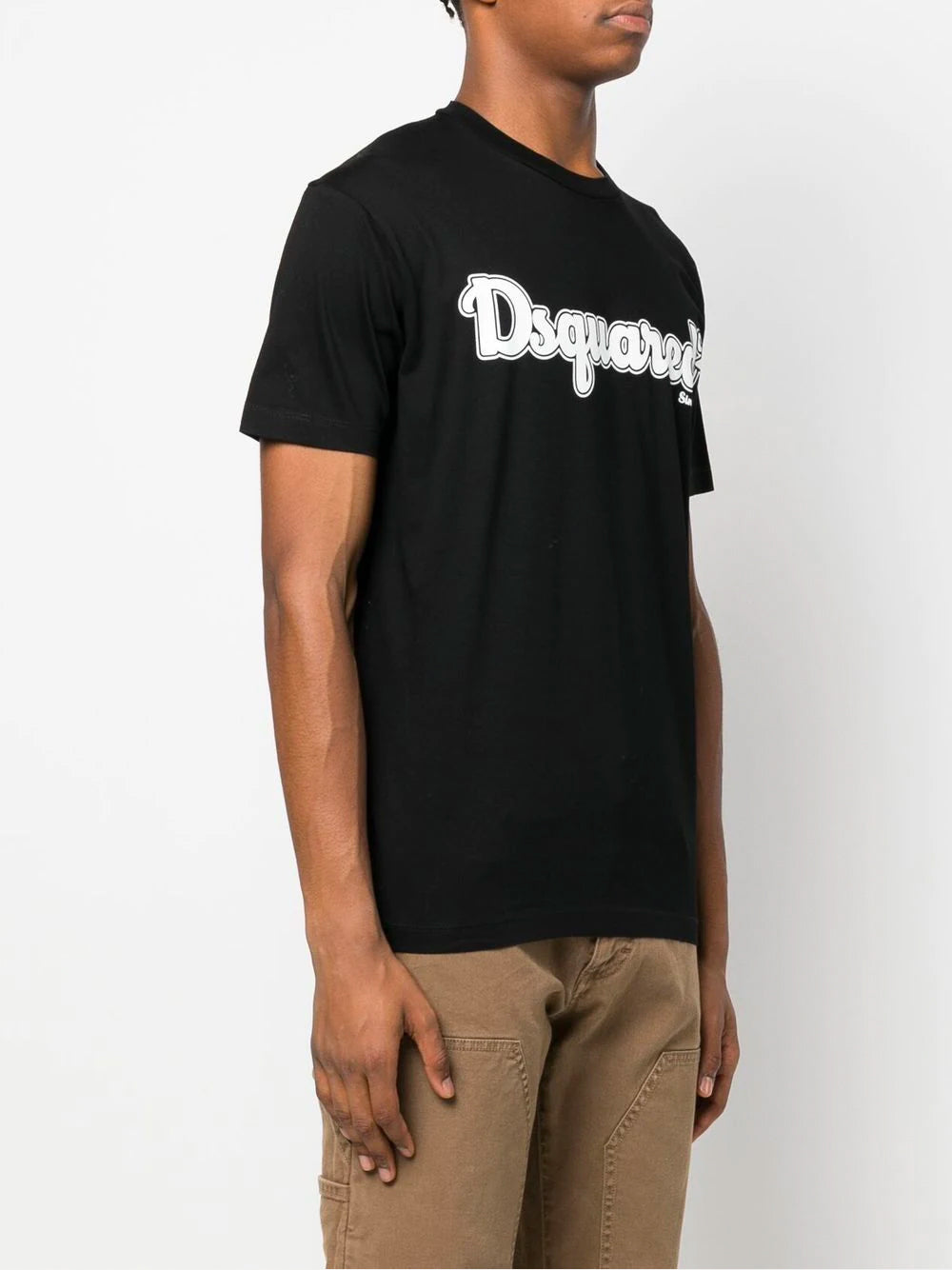 DSQUARED2 Logo-Print T-shirt Black - MAISONDEFASHION.COM