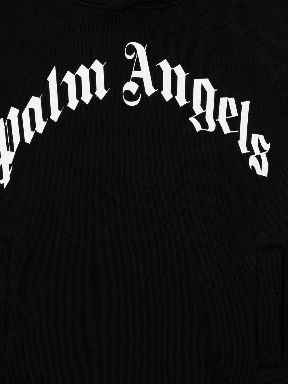PALM ANGELS KIDS Classic Overlogo Hoodie Dress Black/White - MAISONDEFASHION.COM