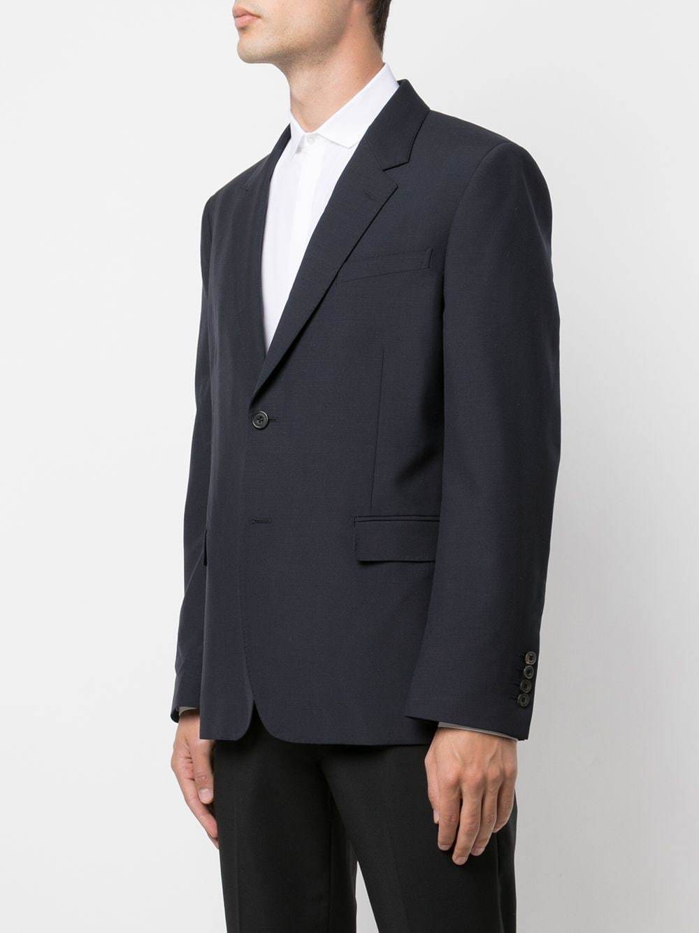 ALEXANDER MCQUEEN Single Breasted Suit Jacket Navy - MAISONDEFASHION.COM