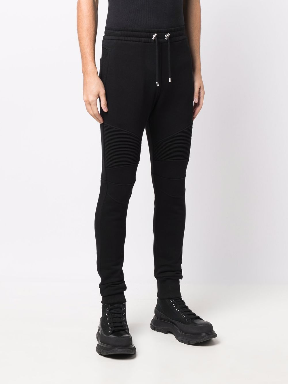 BALMAIN Fluo Logo Sweatpants Black - MAISONDEFASHION.COM