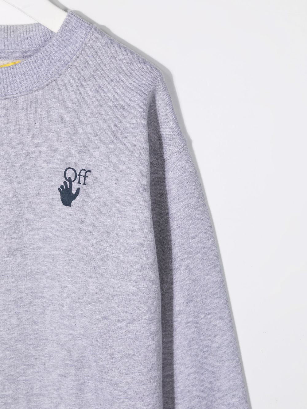 OFF-WHITE KIDS Marker logo-print cotton sweatshirt Grey - MAISONDEFASHION.COM