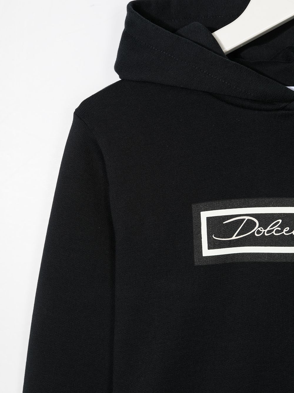 DOLCE & GABBANA KIDS Logo-print hoodie Black - MAISONDEFASHION.COM
