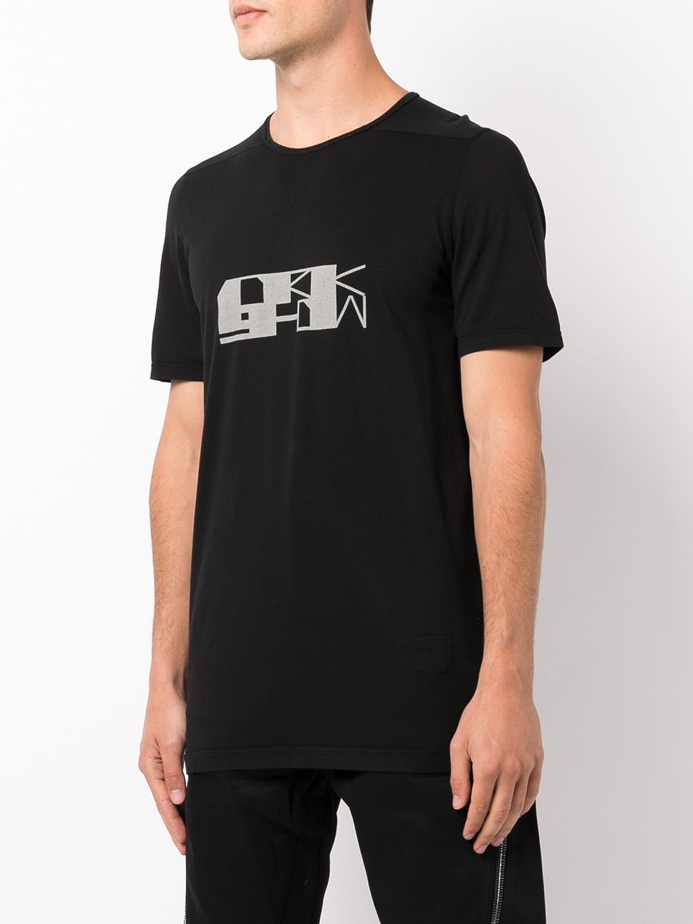 RICK OWENS DRKSHDW Logo Print T-Shirt Black - MAISONDEFASHION.COM