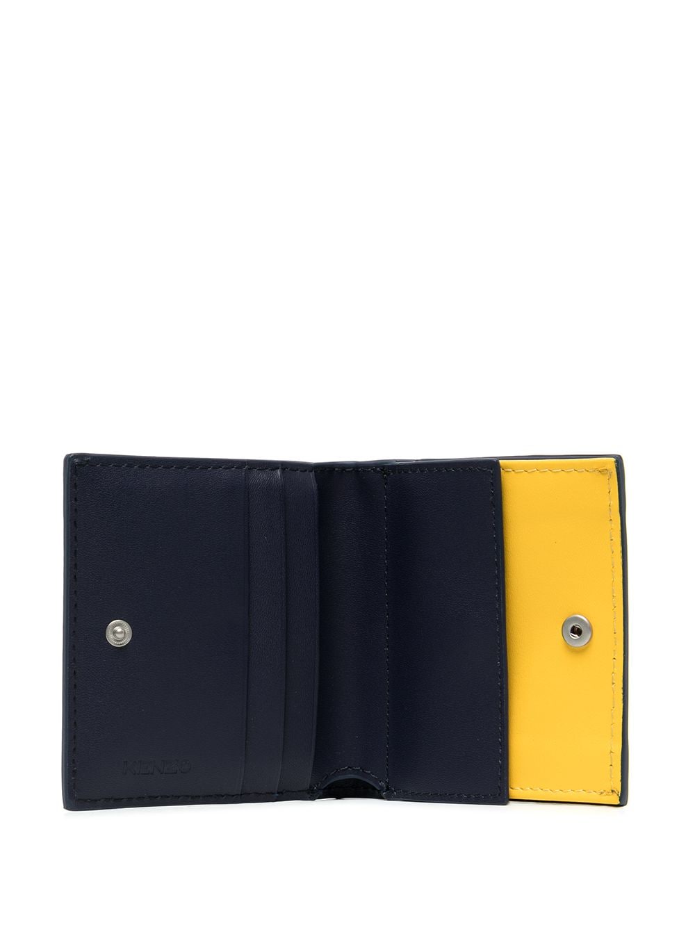 KENZO Slim Fold Wallet Navy Blue - MAISONDEFASHION.COM