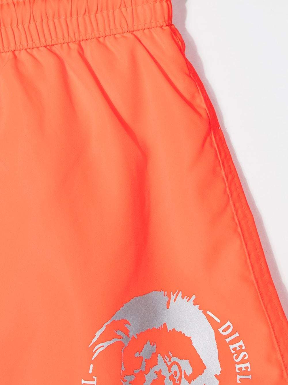 DIESEL KIDS Mowhawk Logo Swim Shorts Orange - MAISONDEFASHION.COM