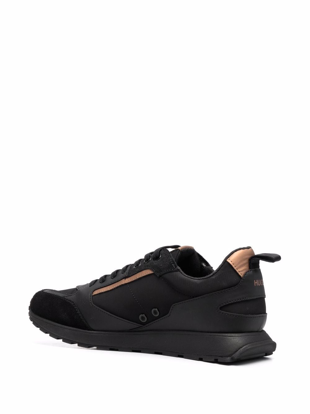 HUGO Mixed Material Logo Trainers Black – MAISONDEFASHION.COM