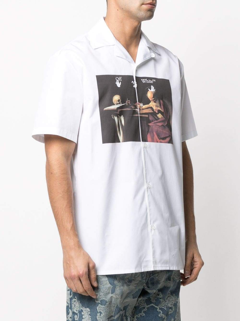 OFF-WHITE Caravaggio Holiday Shirt White - Maison De Fashion 