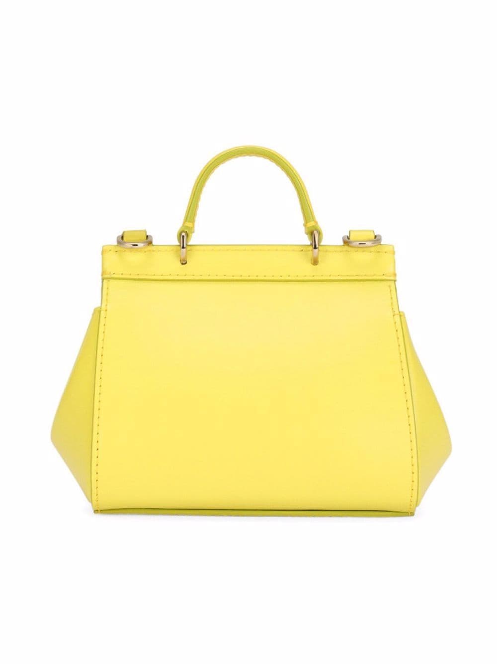 DOLCE & GABBANA KIDS Sicily Leather Shoulder Bag Yellow - MAISONDEFASHION.COM