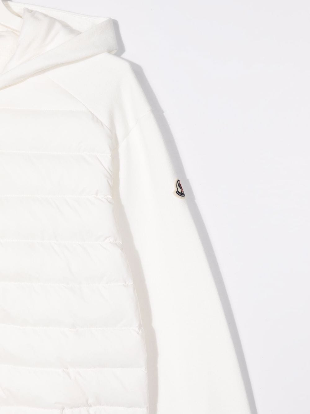 MONCLER KIDS Quilted Panelled Jacket White - MAISONDEFASHION.COM