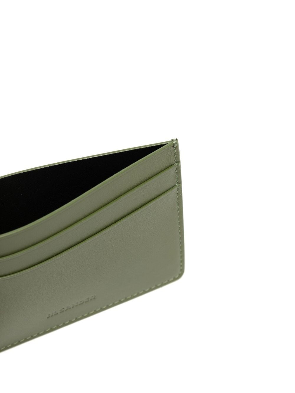 JIL SANDER MEN Credit Card Holder Crocodile Green - MAISONDEFASHION.COM