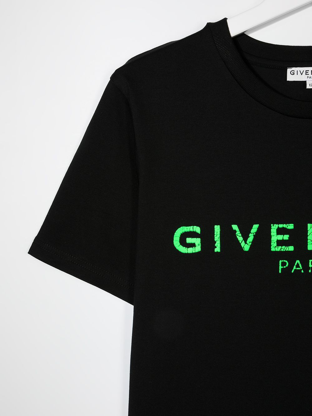 GIVENCHY KIDS Cracked Logo T-Shirt Black - MAISONDEFASHION.COM