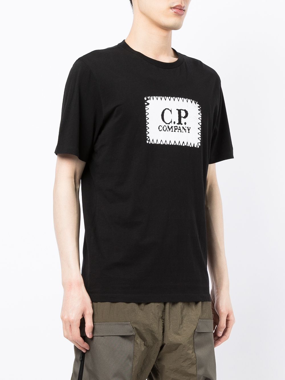 C.P. COMPANY Logo-print T-shirt Black - MAISONDEFASHION.COM