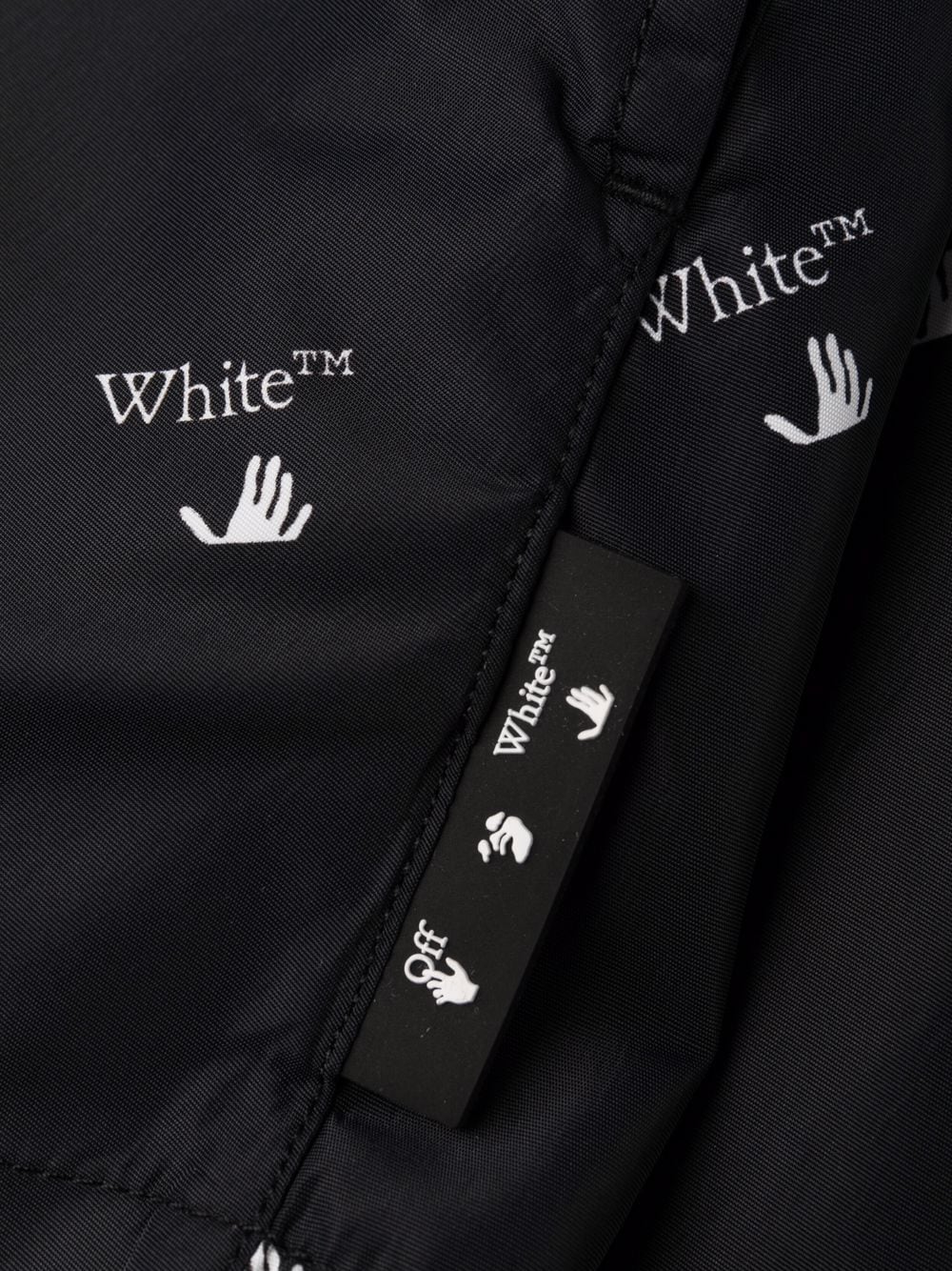 OFF-WHITE All Over Logo Swim Shorts Black - MAISONDEFASHION.COM