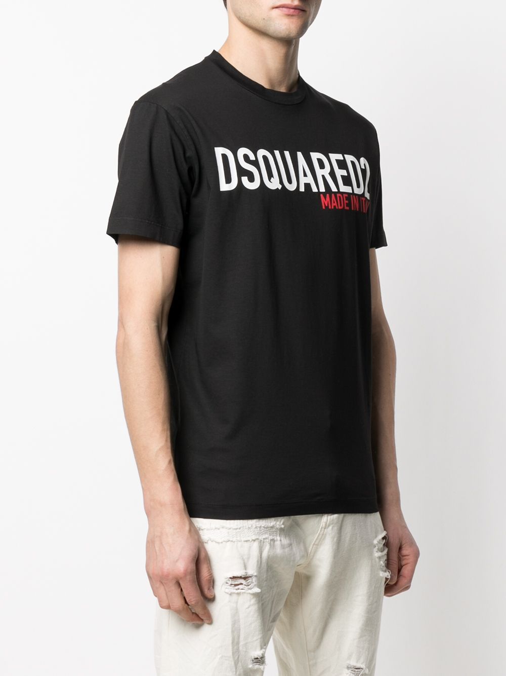DSQUARED2 Made in Italy Logo T-Shirt Black - MAISONDEFASHION.COM
