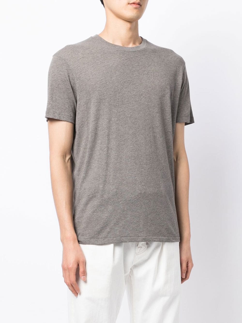 TOM FORD Melange-effect crew-neck T-shirt Grey - MAISONDEFASHION.COM