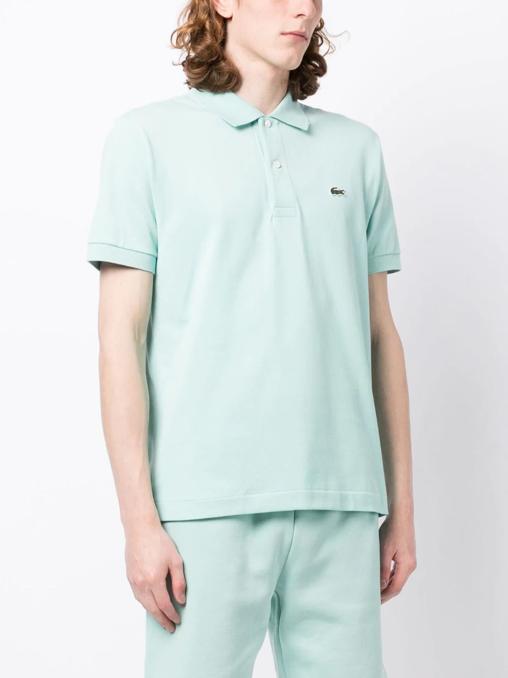 LACOSTE Embroidered Logo Polo Shirt Mint - MAISONDEFASHION.COM