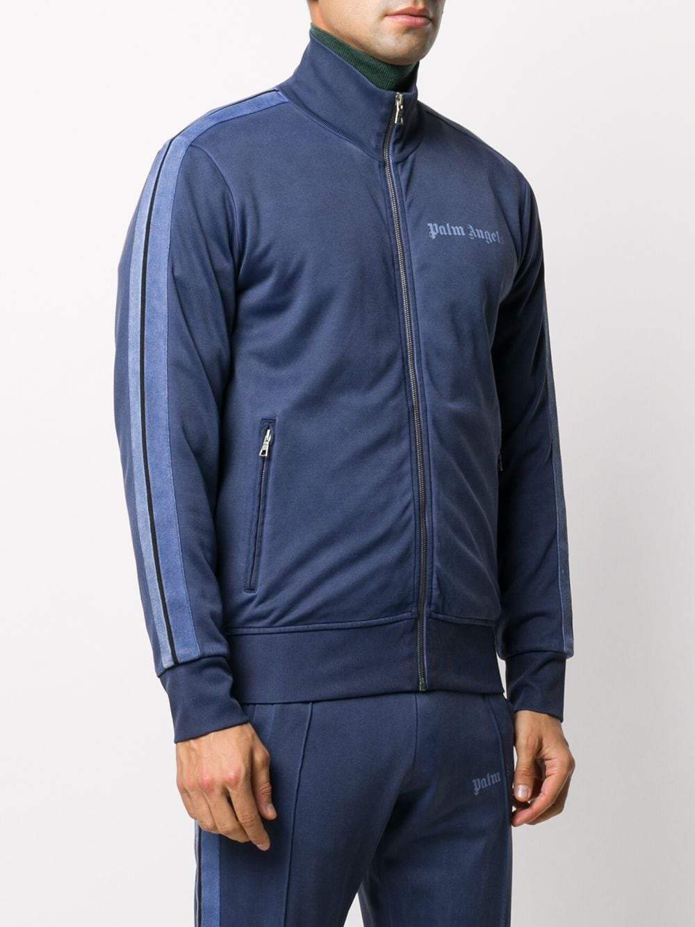 PALM ANGELS Garment Dyed Track Jacket Blue - Maison De Fashion 