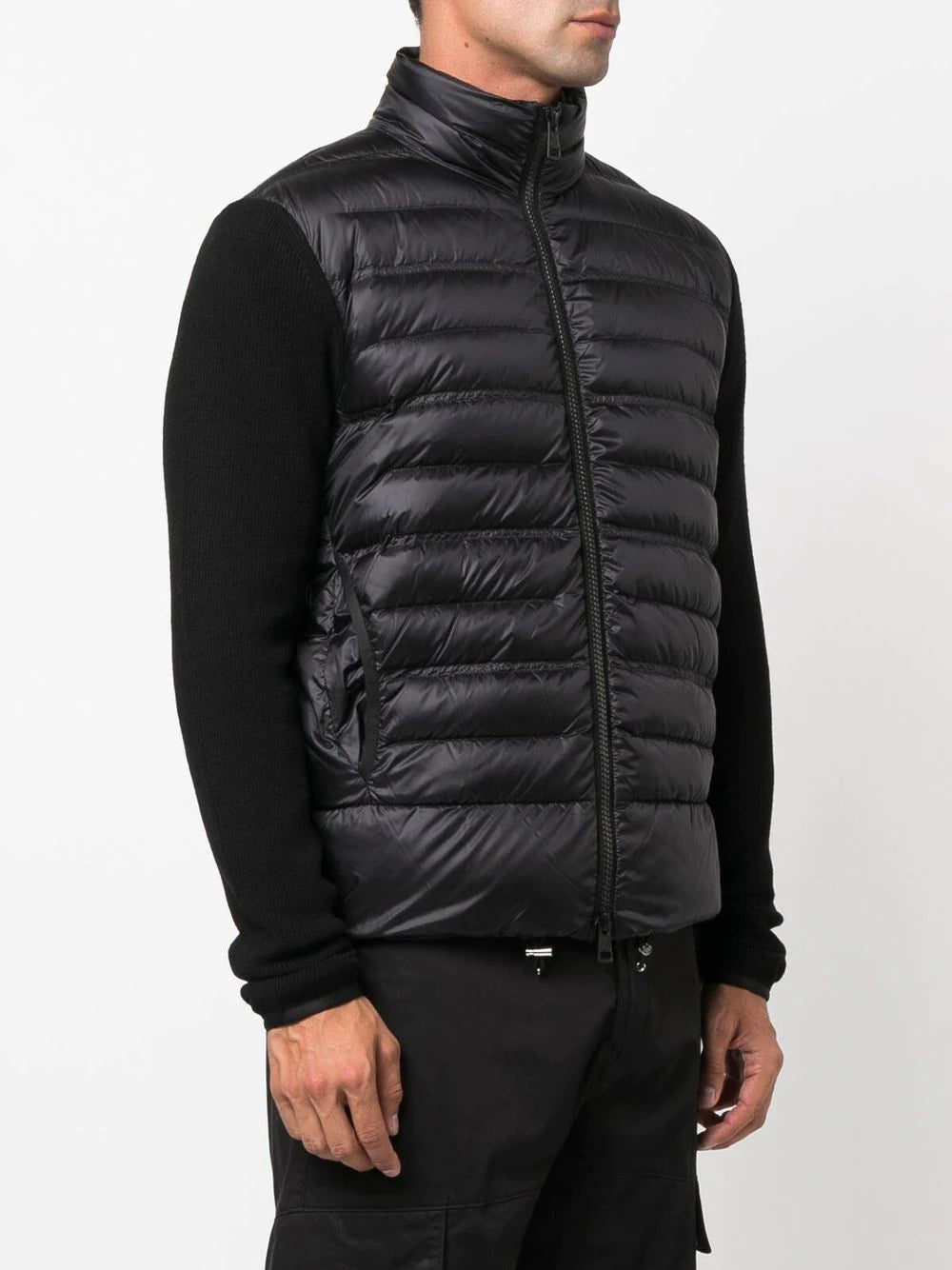 MONCLER Logo Padded Jacket Black - MAISONDEFASHION.COM