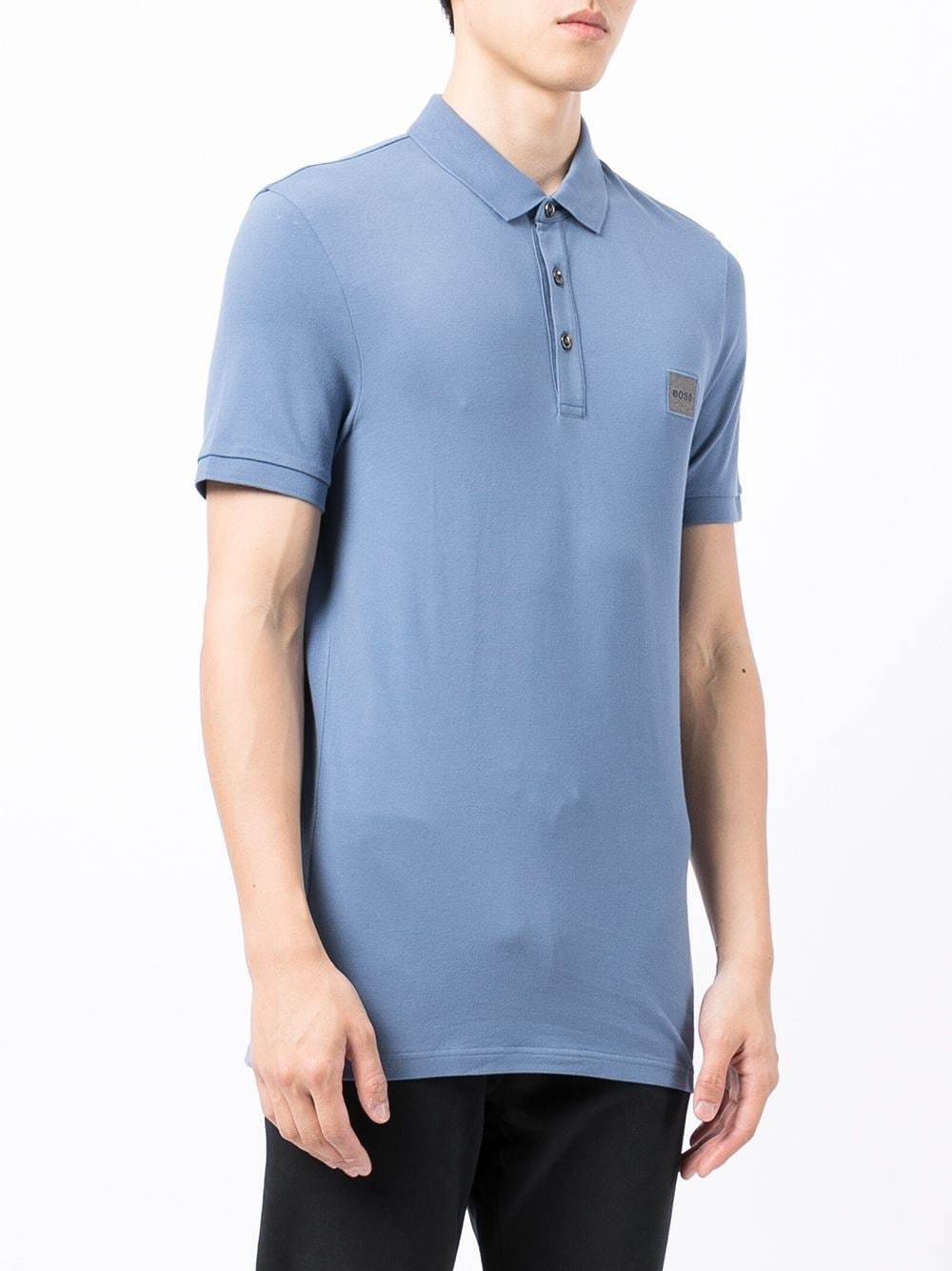 BOSS Slim Fit Polo Shirt Blue - MAISONDEFASHION.COM