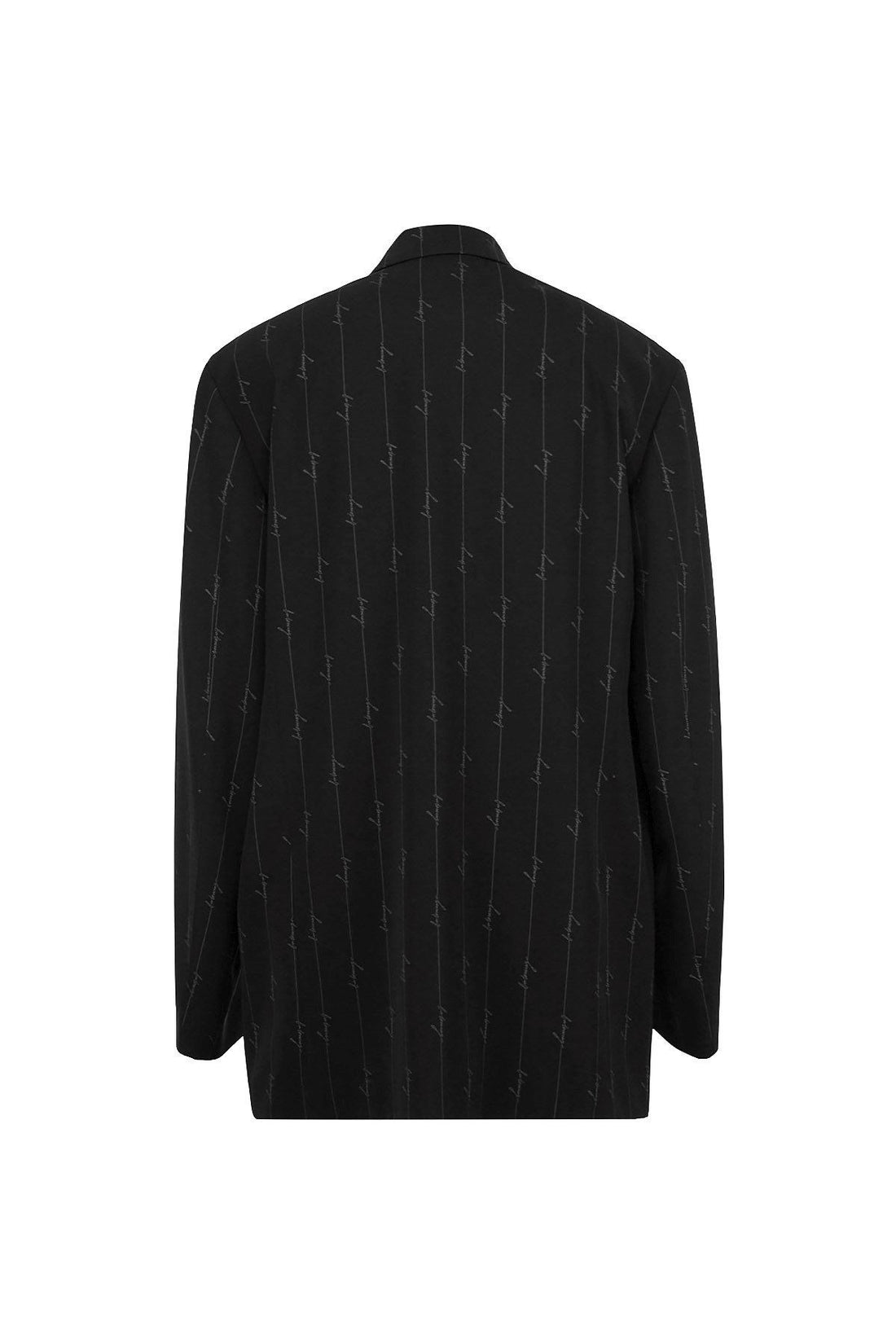 BALENCIAGA Logo Stripe Blazer Black - Maison De Fashion 