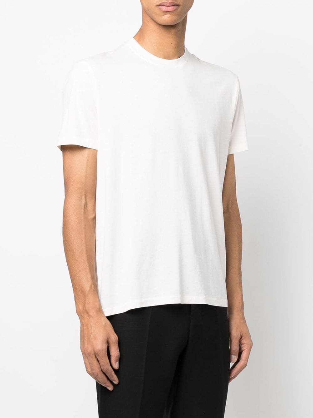 TOM FORD Viscose Short Sleeve T-Shirt White - MAISONDEFASHION.COM