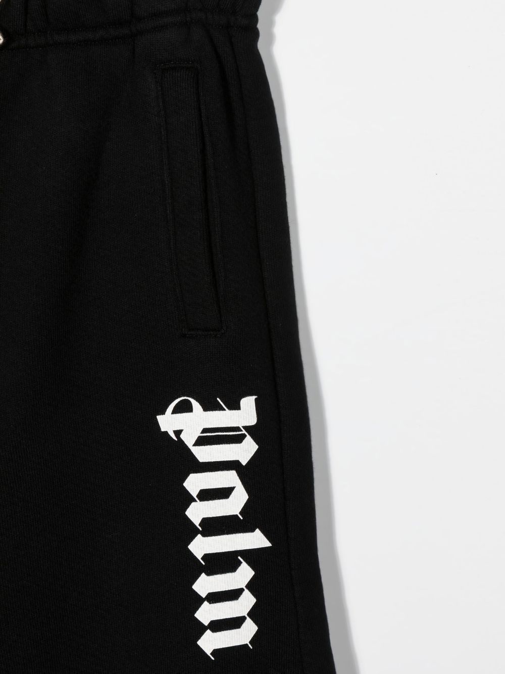 PALM ANGELS KIDS Classic Overlogo Sweat Pants Black/White - MAISONDEFASHION.COM