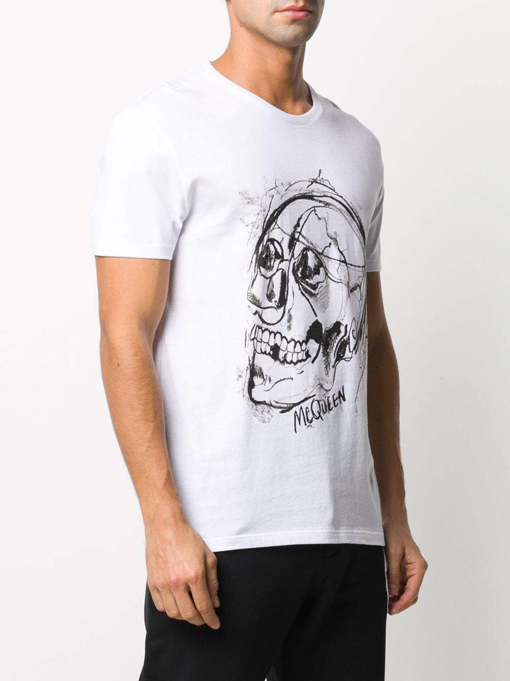 Alexander McQueen Skull Print T-Shirt - Maison De Fashion 