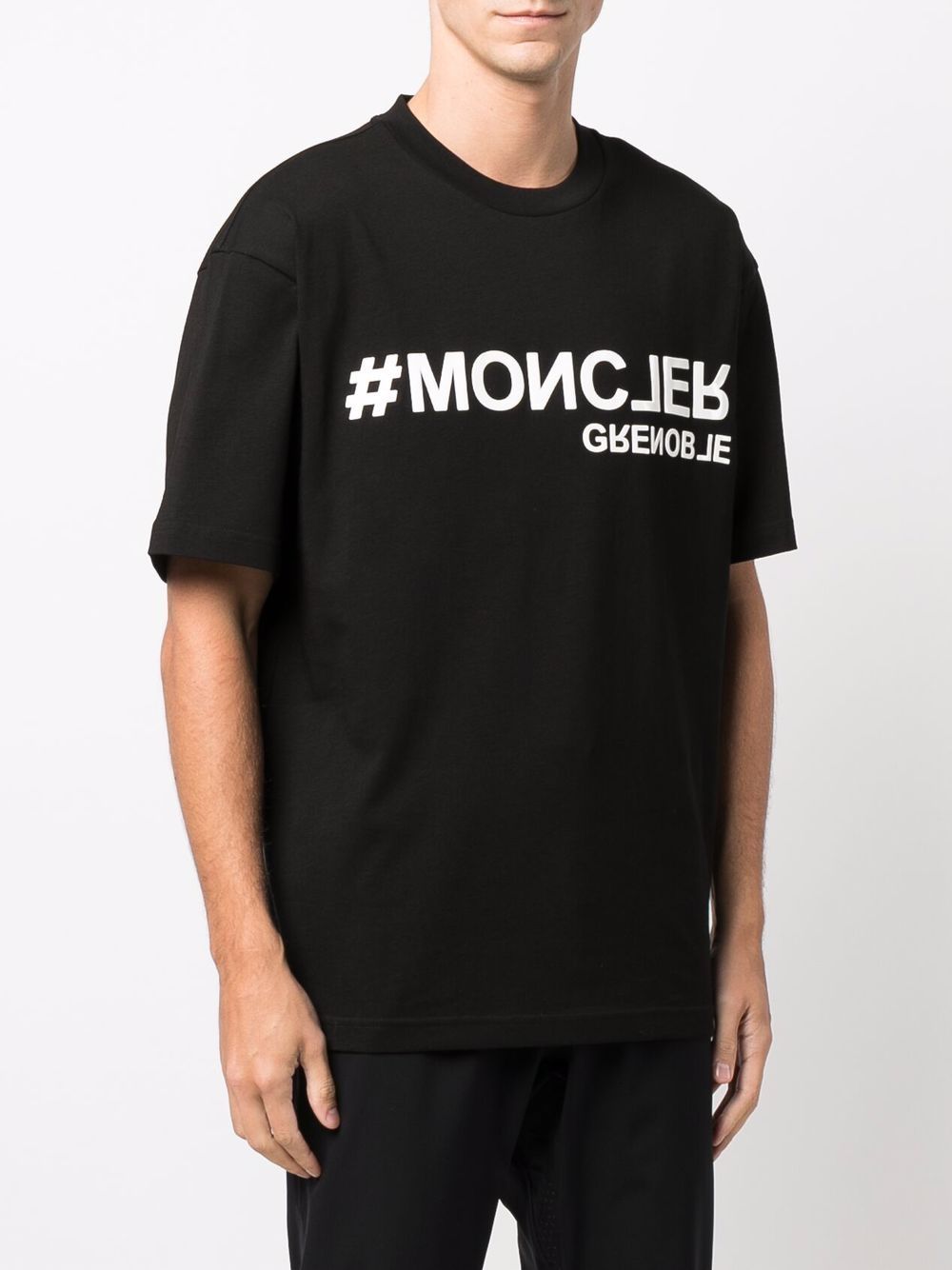 MONCLER GRENOBLE Logo Print T-Shirt Black/White