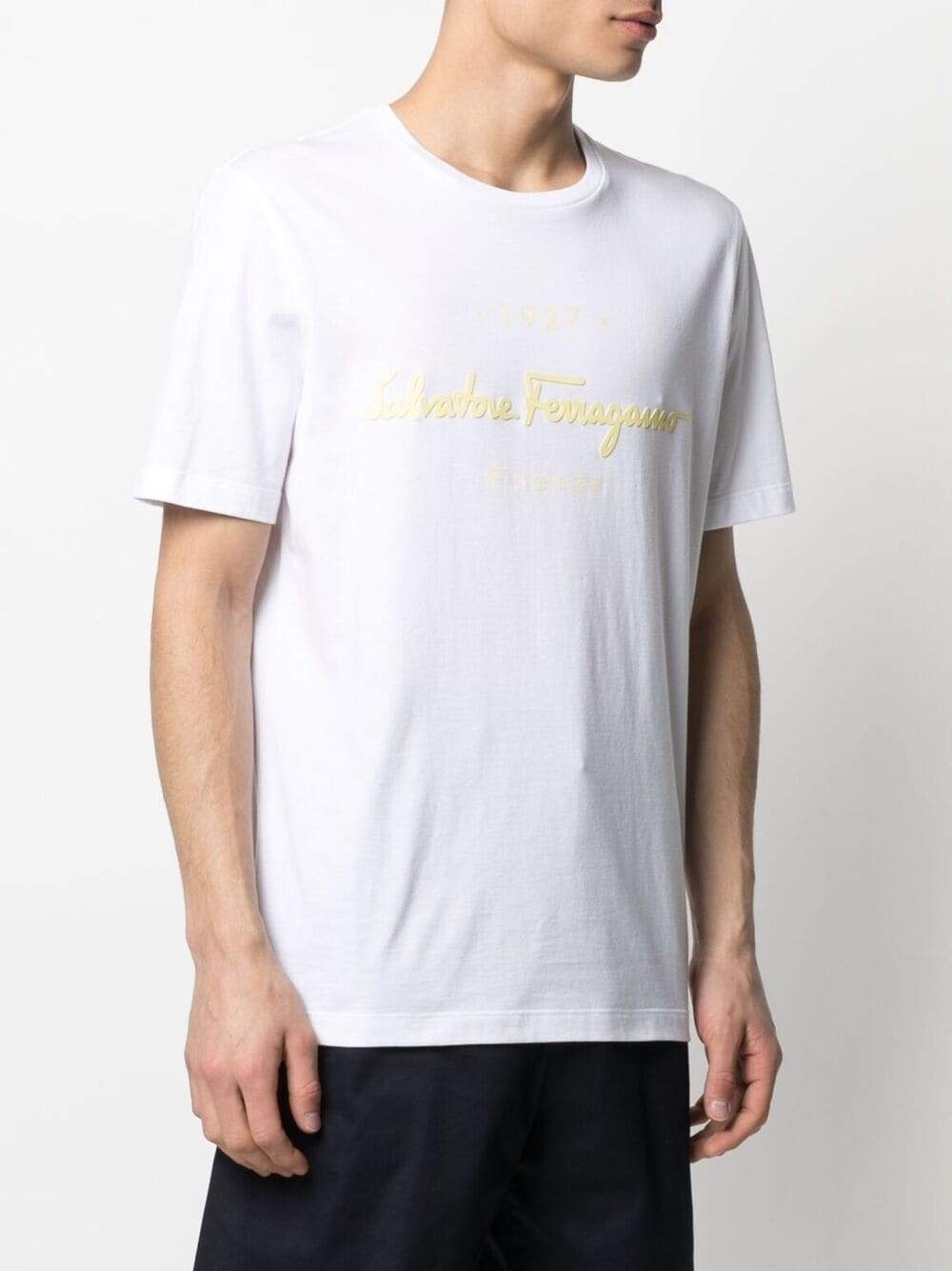SALVATORE FERRAGAMO Logo T-Shirt White - MAISONDEFASHION.COM