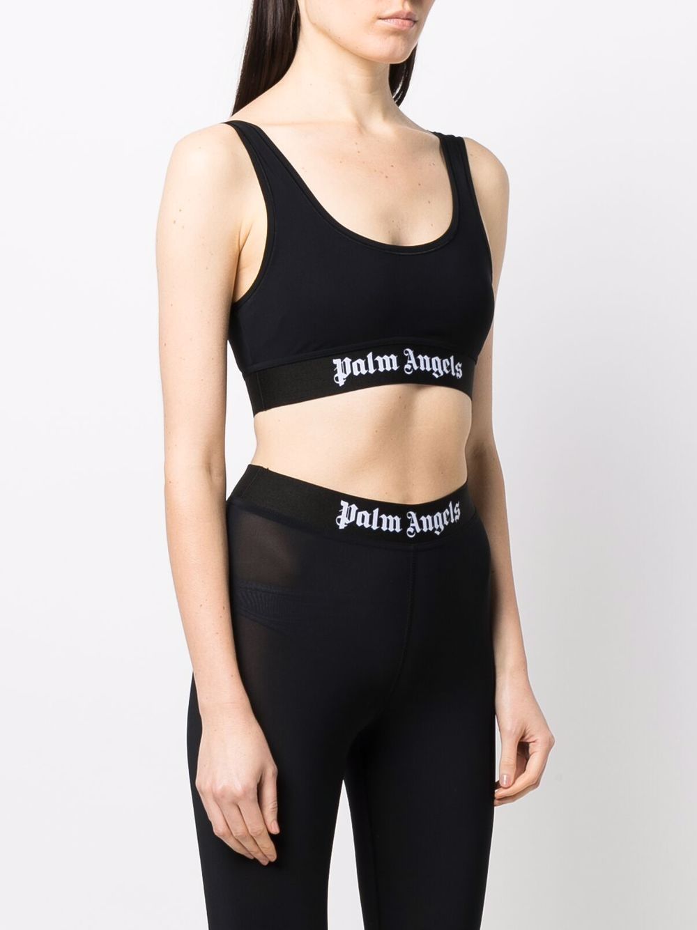 Classic Logo Bra in black - Palm Angels® Official