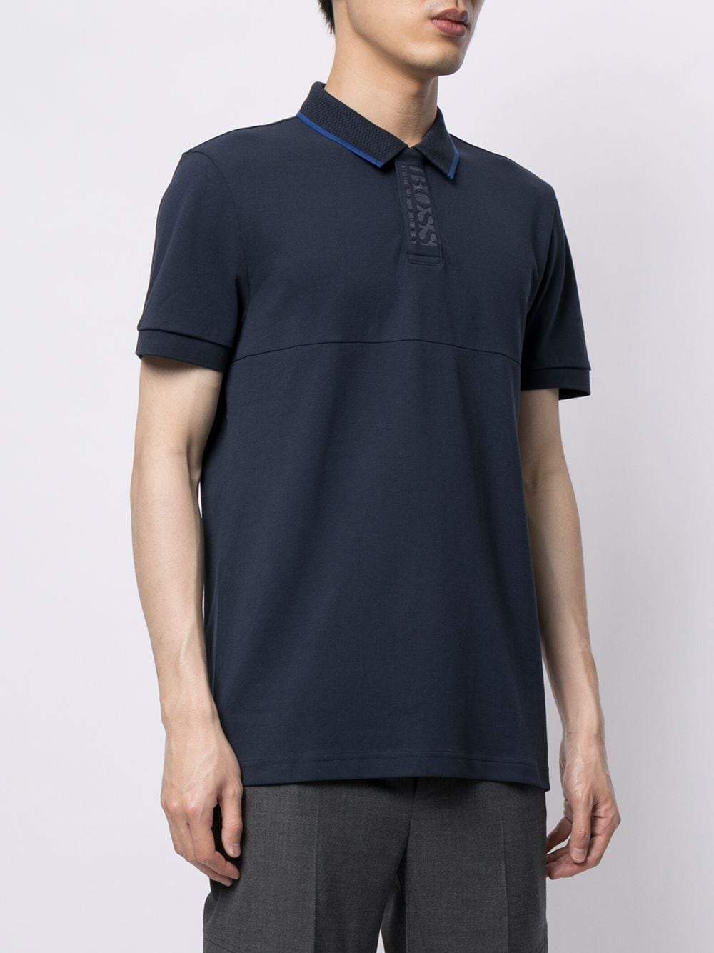 BOSS Slim Fit Polo Shirt Navy - MAISONDEFASHION.COM