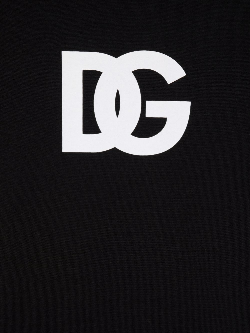 DOLCE & GABBANA KIDS Logo Print T-Shirt Black - MAISONDEFASHION.COM