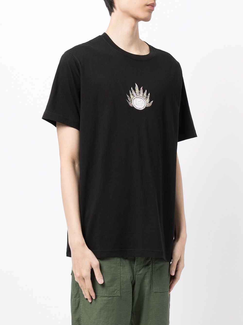 MAHARISHI graphic-print cotton T-shirt Black - MAISONDEFASHION.COM
