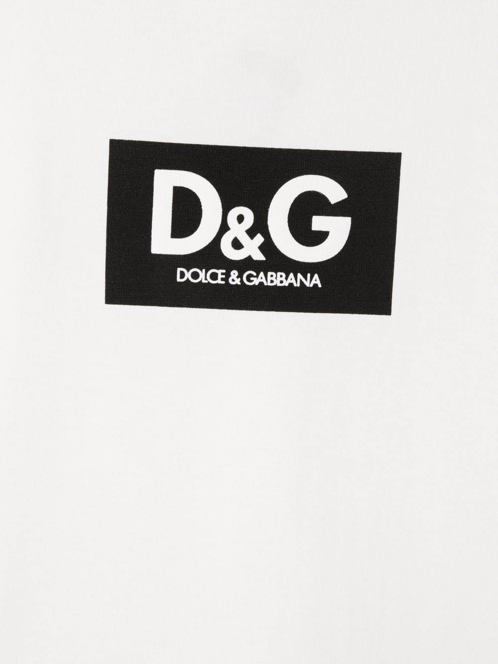 DOLCE & GABBANA KIDS Logo-print short-sleeve T-shirt White - MAISONDEFASHION.COM