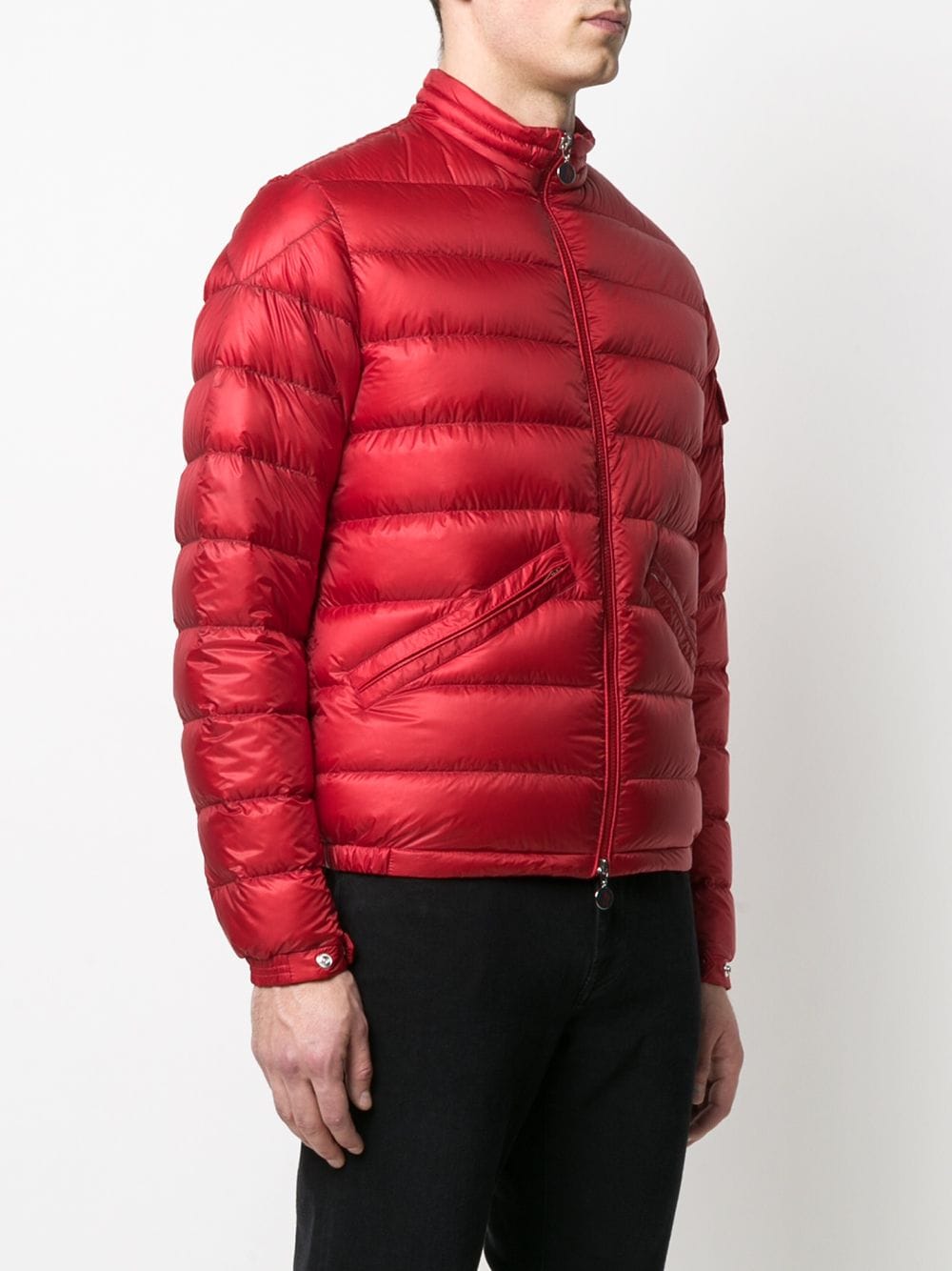 MONCLER Agay Giubbotto Padded Jacket Red - MAISONDEFASHION.COM