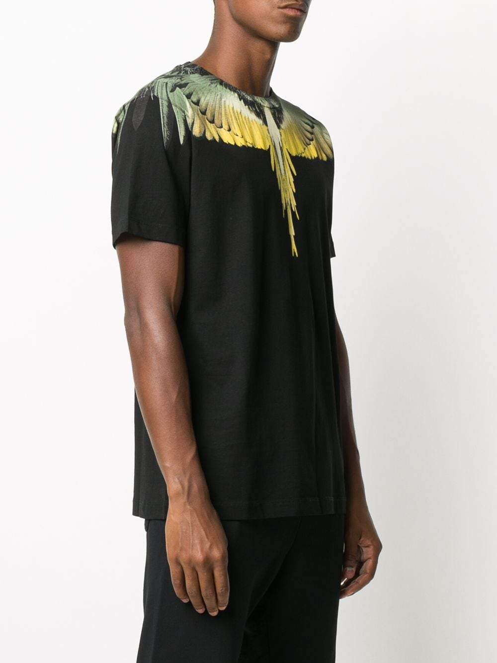 MARCELO BURLON Wings T-shirt Black/Yellow - Maison De Fashion 