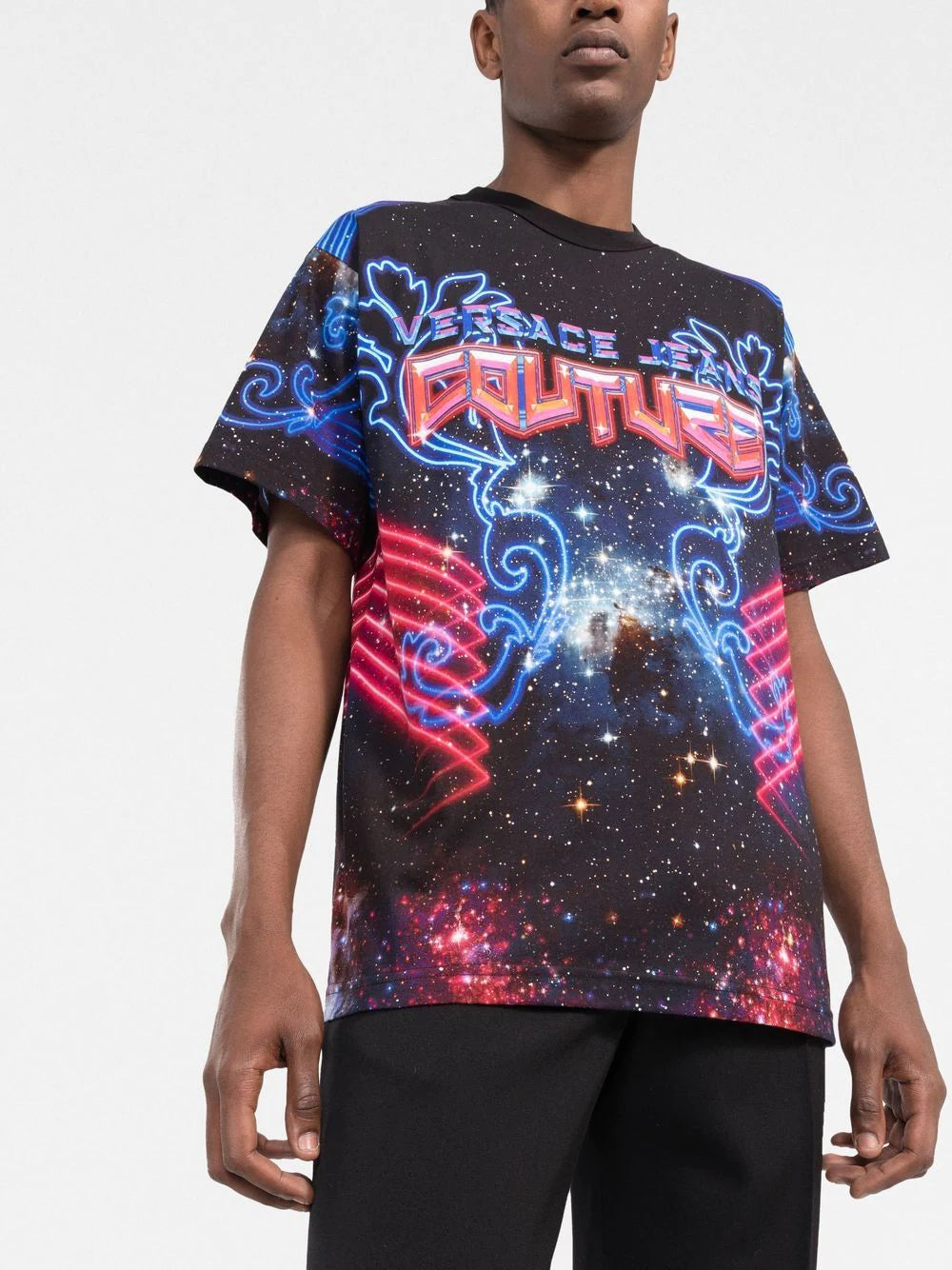 VERSACE Galaxy Couture T-Shirt Multicolour - MAISONDEFASHION.COM