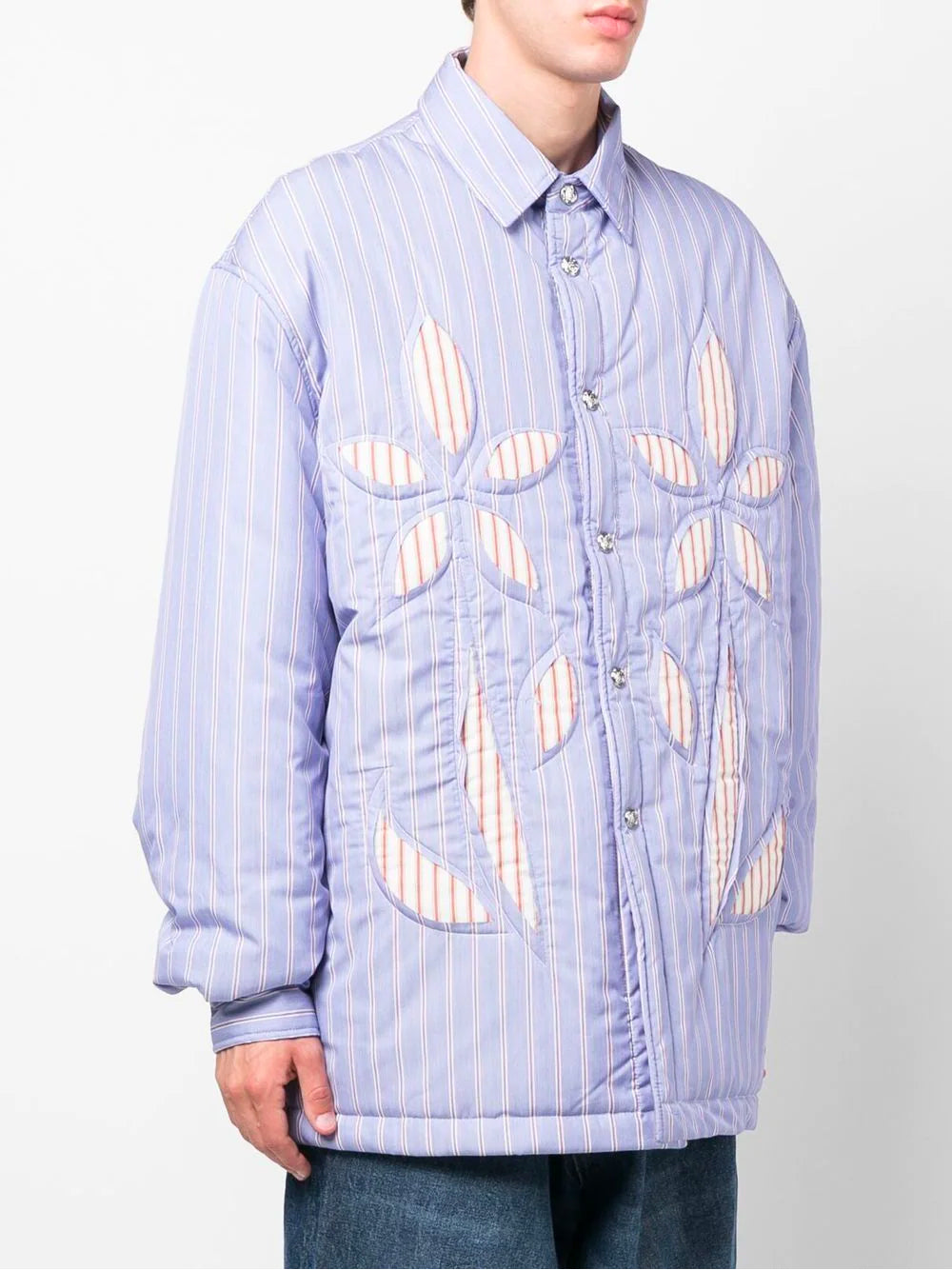 BLUEMARBLE Puffed Overshirt Poplin Blue - MAISONDEFASHION.COM