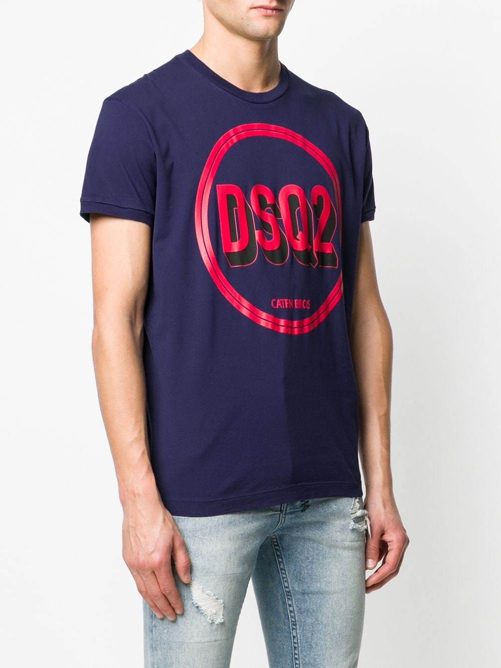 DSQUARED2 Logo print T-shirt Navy - Maison De Fashion 