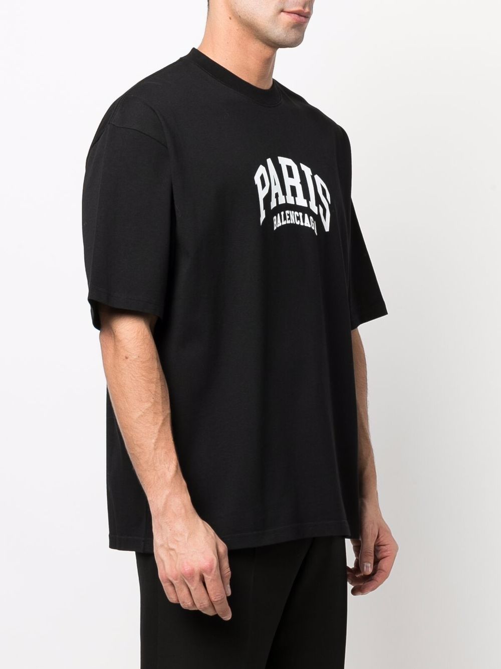 BALENCIAGA Medium Fit T-Shirt Black/White - MAISONDEFASHION.COM