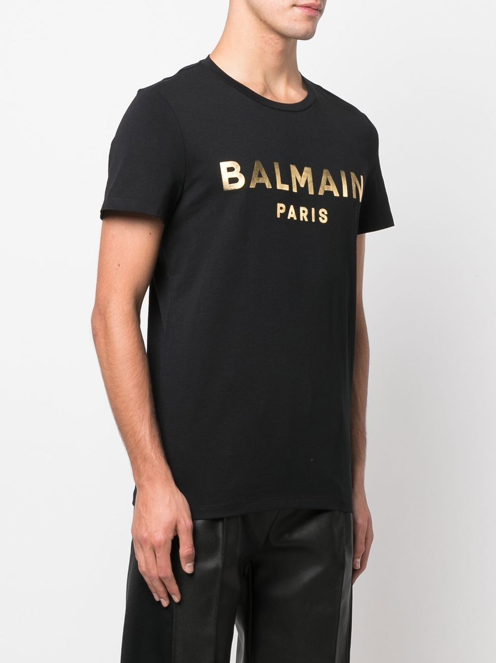 BALMAIN Classic SS T-Shirt Black/Gold - MAISONDEFASHION.COM