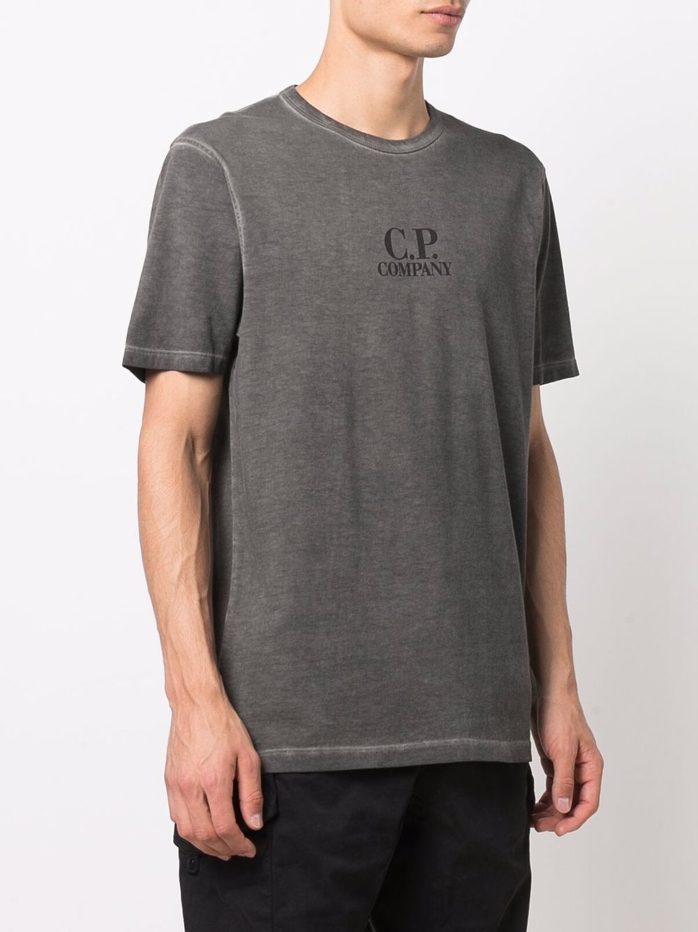 C.P. COMPANY Logo T-Shirt Black - MAISONDEFASHION.COM