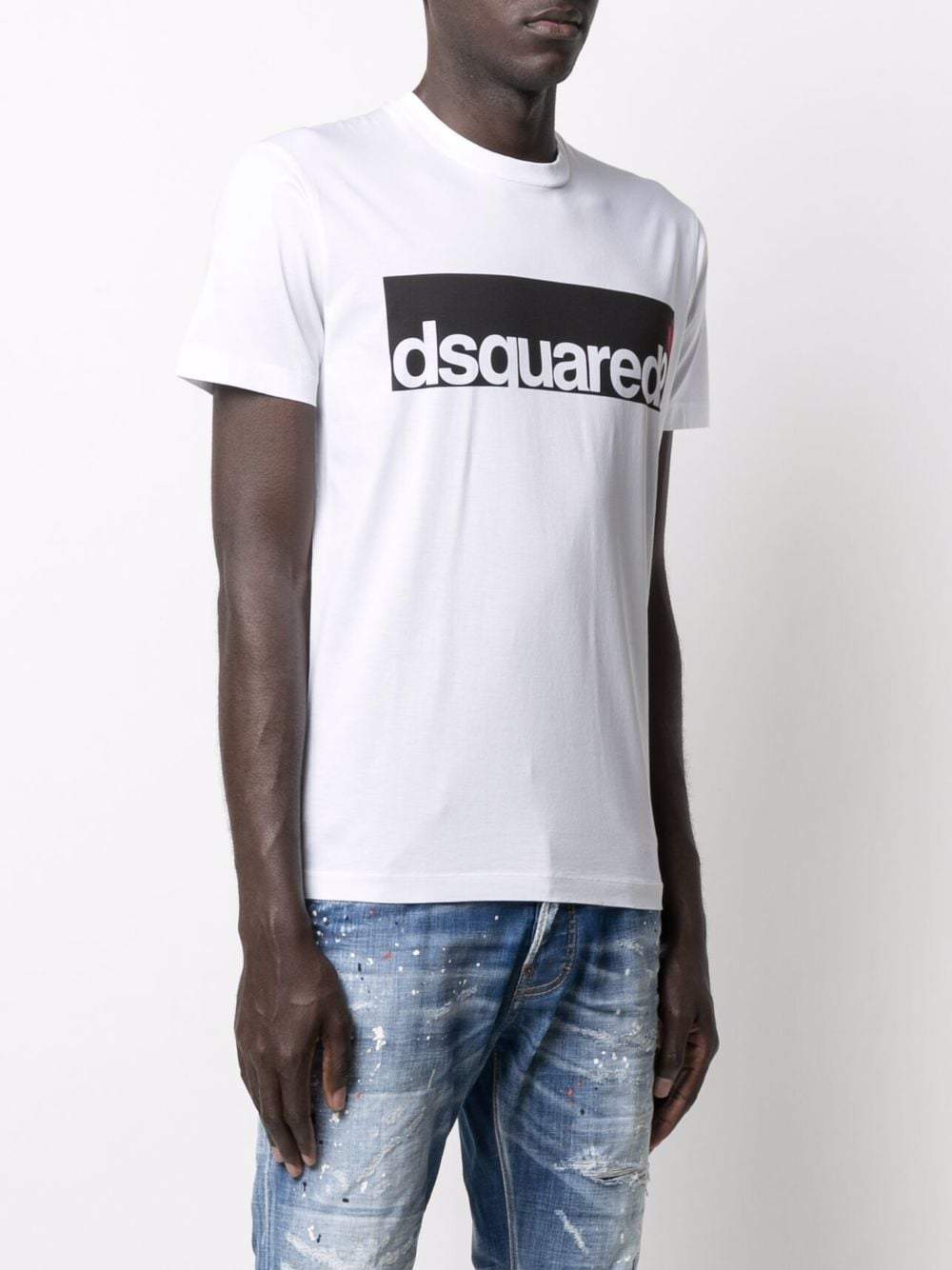 DSQUARED2 Logo-print short-sleeve T-shirt White - MAISONDEFASHION.COM