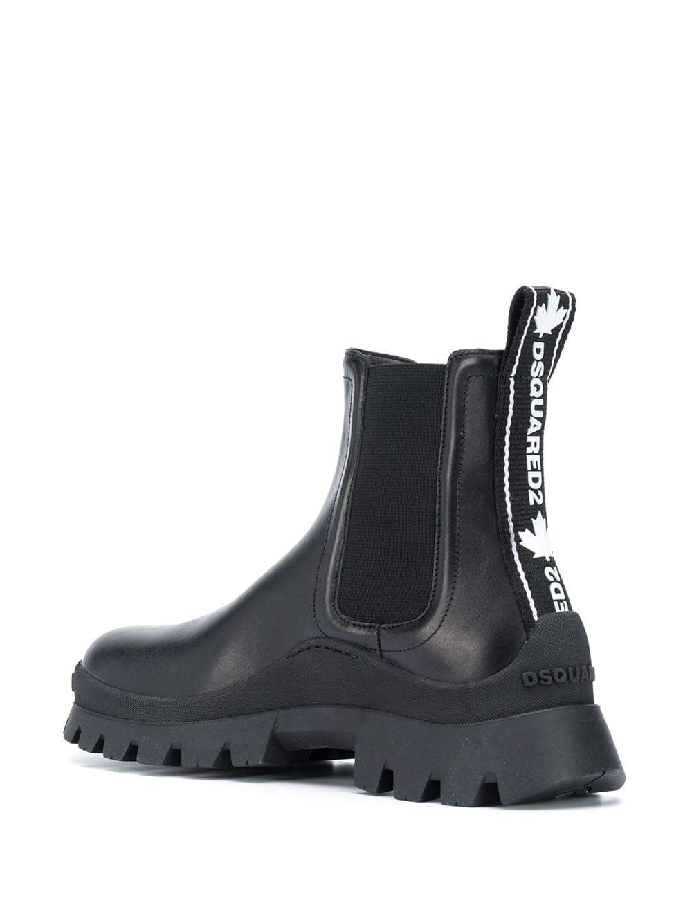 DSQUARED2 Flat Ankle Boots Black - Maison De Fashion 